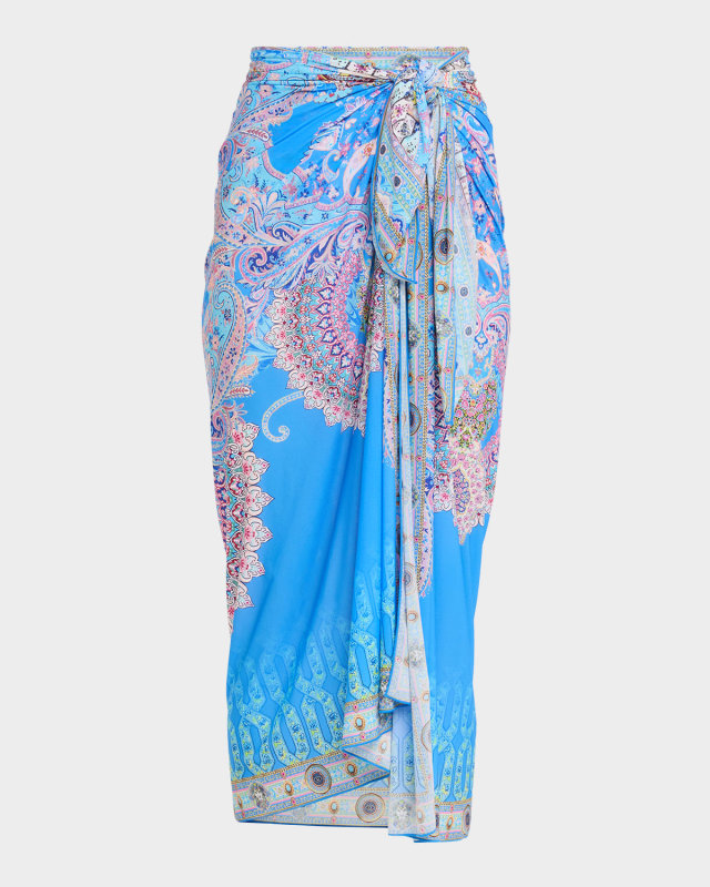 Footsteps in Folklore Multi Wear Long Sarong Coverup